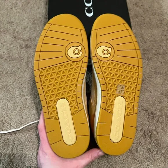 NWT Coach C201 Sneakers in Chalk/Hay - Picture 7 of 8